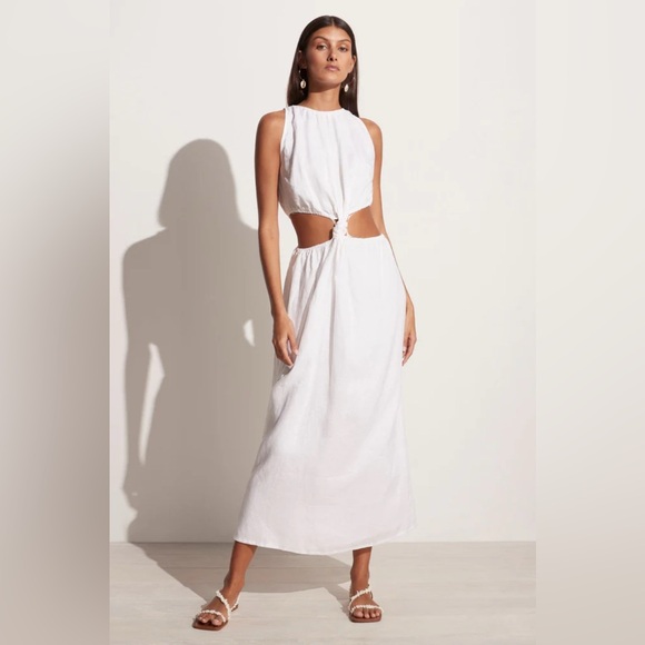 Faithfull the Brand Dresses & Skirts - NWT Faithfull The Brand Zeta White Midi Dress Size 4